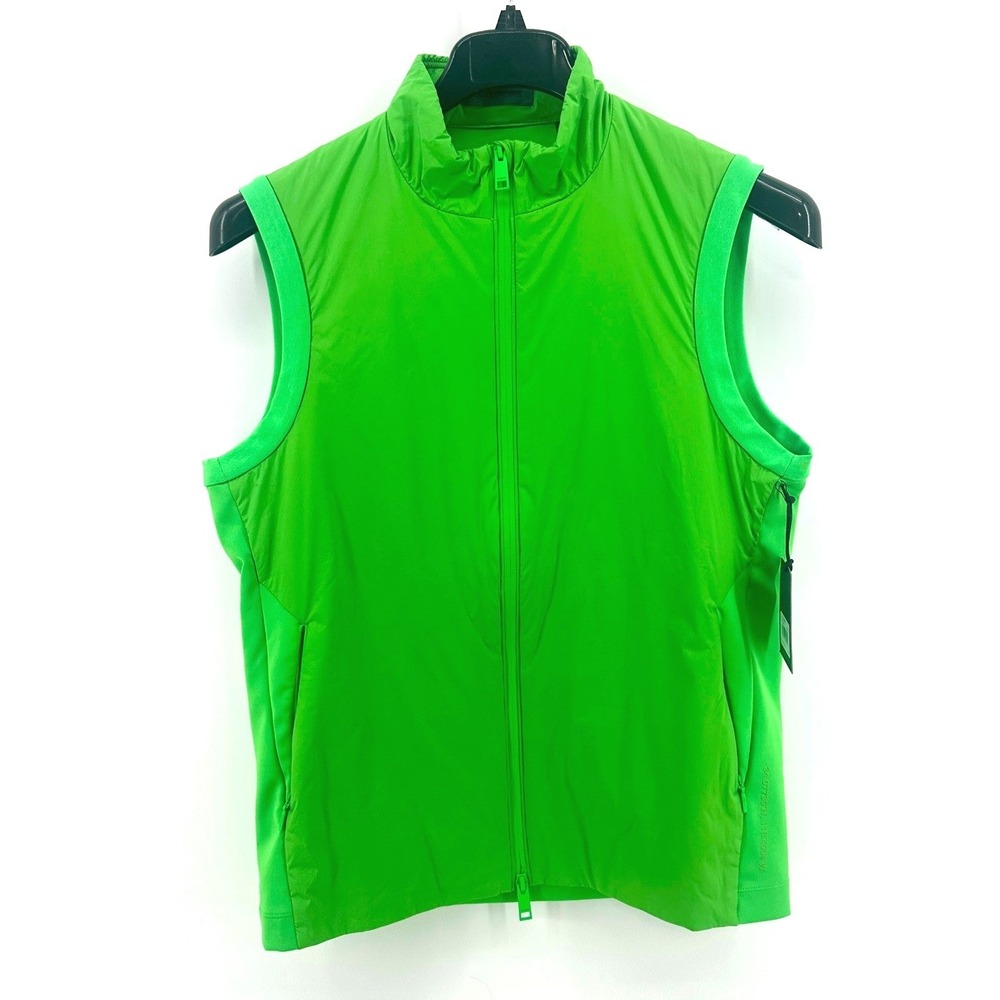 G/FORE Golf Vest Mens Small Lime Green Solid Regular Fit Stretch Performance NWT